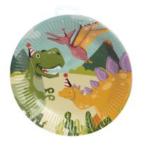 Boland Papieren bordjes dino party, 10st.