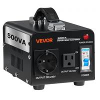 VEVOR Spanningsomvormer Transformator 500VA Omvormer 110V naar 220V/220V naar 110V