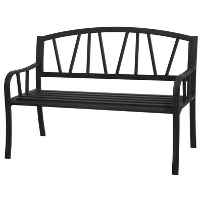 Hesperide Tuinbank - zwart - metaal - 127 x 61 x 86 cm - 3 zits