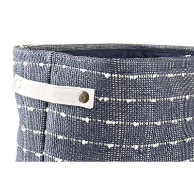 Basket spelset DKD Home Decor Wit Marineblauw 38 x 28 x 25 cm 3 Onderdelen (3 Stuks)