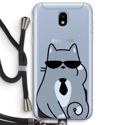 Cool cat: Samsung Galaxy J5 (2017) Transparant Hoesje met koord