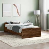 Bedframe bewerkt hout bruin eikenkleur 90x190 cm
