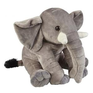 Pluche knuffel dier Olifant - grijs - 38 cm - olifanten knuffels