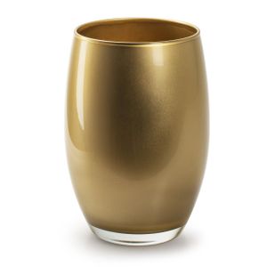 Bloemenvaas Galileo - goud kleurig stevig glas - H20 x D14 cm   -