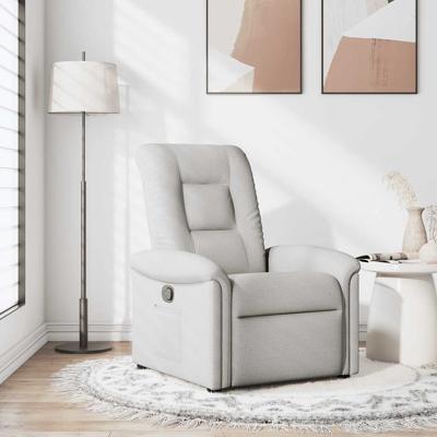Fauteuil verstelbaar stof wolk grijs