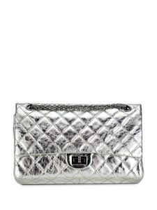 CHANEL Pre-Owned sac porté épaule en cuir matelassé - Argent