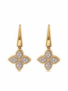 Roberto Coin boucles d'oreilles Princess Flower en or 18ct ornées de diamants