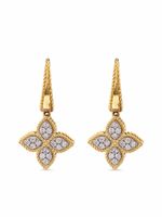 Roberto Coin boucles d'oreilles Princess Flower en or 18ct ornées de diamants