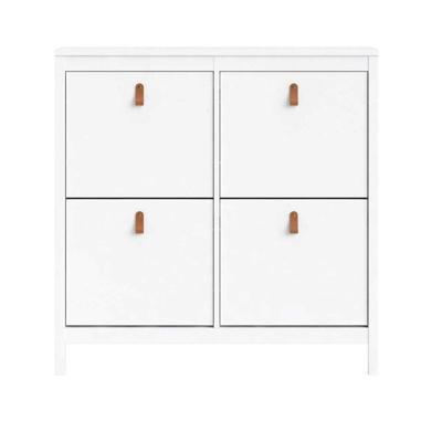 Leen Bakker - Schoenenkast Madeira - 103x102x25 Cm - Spaanplaat - Wit