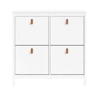 Leen Bakker - Schoenenkast Madeira - 103x102x25 Cm - Spaanplaat - Wit