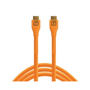 Tether Tools TetherPro HDMI Micro to HDMI 2.0, 15&apos; (4.6m), Orange