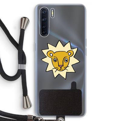 Kleine leeuw: Oppo A91 Transparant Hoesje met koord