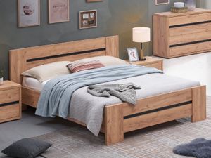 Tweepersoonsbed EWOUT 160x200 cm franse eik herfst