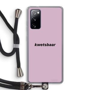 kwetsbaar: Samsung Galaxy S20 FE / S20 FE 5G Transparant Hoesje met koord