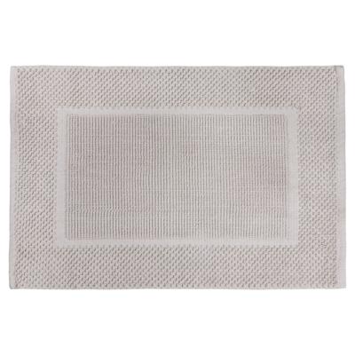 Differnz Basics badmat geschikt voor vloerverwarming 100% katoen 50 x 80 cm steengrijs