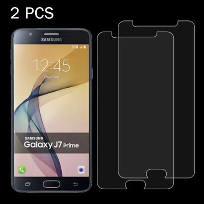 2 stuks voor Galaxy J7 Prime 0 26 mm 9H oppervlaktehardheid 2.5D explosieveilige gehard glas scherm Film