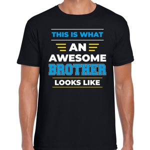 An awesome brother / een geweldige broer cadeau t-shirt zwart voor heren