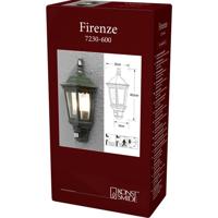 Konstsmide Firenze 7230-600 Buitenlamp met bewegingsmelder (wand) E27 100 W Groen