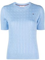 Tommy Hilfiger t-shirt en maille à design nervuré - Noir