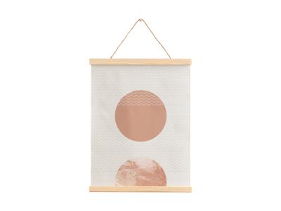 LIVARNO home A3 poster met houten frame (maan/zon)