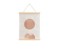 LIVARNO home A3 poster met houten frame (maan/zon)