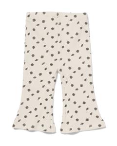 HEMA Flared Babylegging Met Ribbels Ecru (ecru)