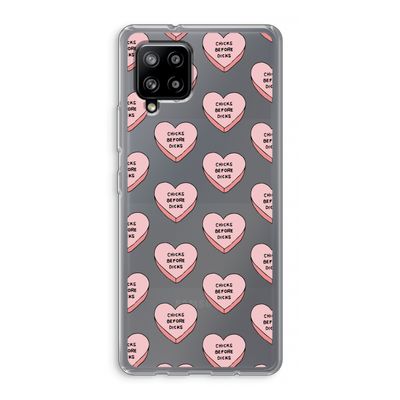 Chicks before dicks: Samsung Galaxy A42 5G Transparant Hoesje