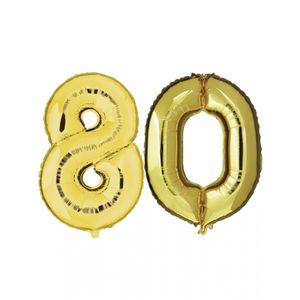 Gouden 80 jaar ballonnen feestversiering