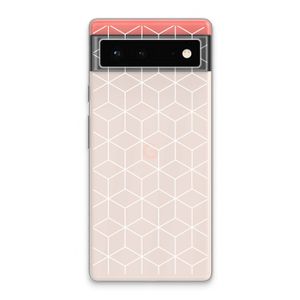 Zwart-witte kubussen: Google Pixel 6 Transparant Hoesje