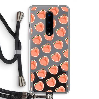 Just peachy: OnePlus 8 Transparant Hoesje met koord