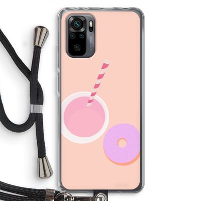 Donut: Xiaomi Redmi Note 10 Pro Transparant Hoesje met koord