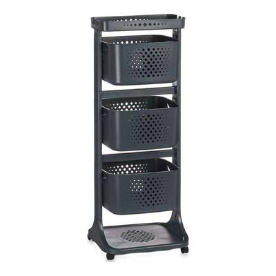 Groentetrolley Kinvara TP-749 TP-749 Antraciet Polypropyleen Plastic 33 x 11,2 x 42,5 cm 33 x 11,2 x 42 cm