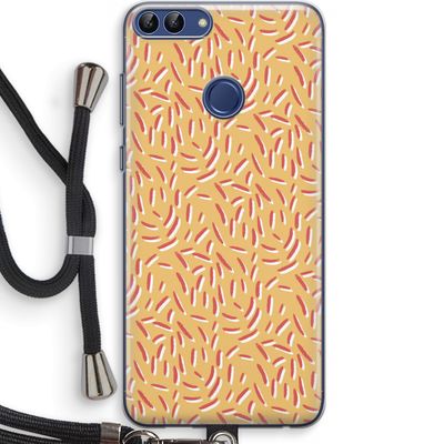 Camouflage: Huawei P Smart (2018) Transparant Hoesje met koord