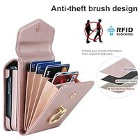 telefoon hoesje Voor Samsung Galaxy Z-flip 6 Z Flip 5 Z Flip 4 Z Flip 3 Wallet Card Case Ringhouder met draagkoord Anti-diefstal Retro PC PU-nahka Lightinthebox - thumbnail