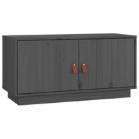 vidaXL Tv-meubel 80x34x40 cm massief grenenhout grijs