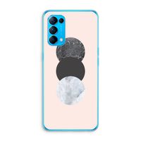 Marmeren cirkels: Oppo Find X3 Lite Transparant Hoesje Marmeren cirkels: Oppo Find X3 Lite Transparant Hoesje
