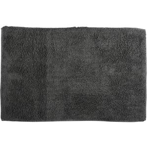 MSV Badkamerkleedje/badmat voor op de vloer - antraciet - 45 x 70 cm - Badmatjes