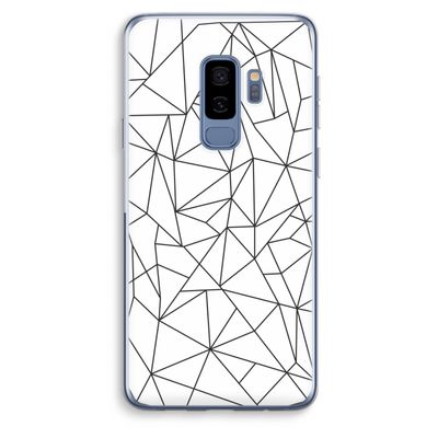 Geometrische lijnen zwart: Samsung Galaxy S9 Plus Transparant Hoesje