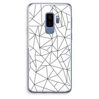 Geometrische lijnen zwart: Samsung Galaxy S9 Plus Transparant Hoesje