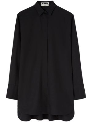Jil Sander chemise en soie à manches longues - Noir