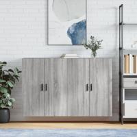 Hangkasten 2 st 69,5x34x90 cm grijs sonoma eikenkleurig