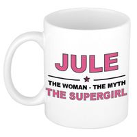 Jule The woman, The myth the supergirl collega kado mokken/bekers 300 ml