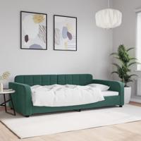 Slaapbank 100x200 cm fluweel donkergroen
