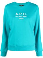 A.P.C. sweat à logo imprimé - Vert