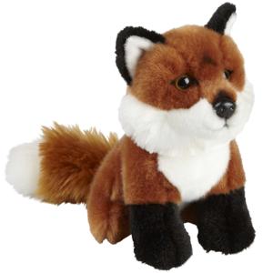 Ravensden Pluche vos knuffel - bruin - 18 cm - dieren knuffels