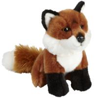 Ravensden Pluche vos knuffel - bruin - 18 cm - dieren knuffels