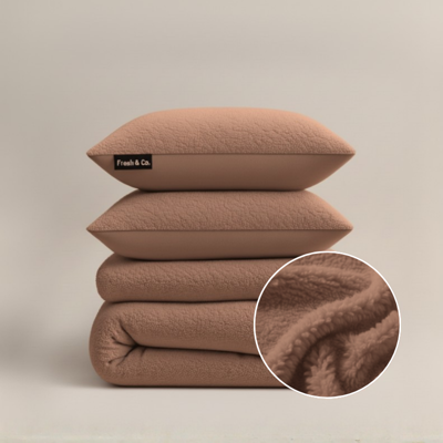 Sale: -30% | Dekbedovertrek Teddy - Zacht Roze - Tweepersoons (200x200 Cm) - Roze Microvezel Teddy - Effen - Fresh And Co - Dekbed-Discounter.nl