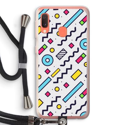 8-bit N°8: Samsung Galaxy A20e Transparant Hoesje met koord