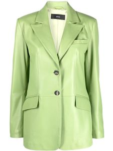 Arma blazer en cuir à simple boutonnage - Vert