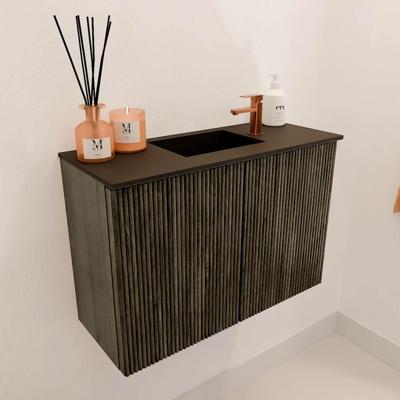 Toiletmeubel Mondiaz Joya | 60 cm | Meubelkleur Shadow | Faye wastafel Urban Midden | 1 kraangat Toiletmeubel Mondiaz Joya | 60 cm | Meubelkleur Shadow | Faye wastafel Urban Midden | 1 kraangat